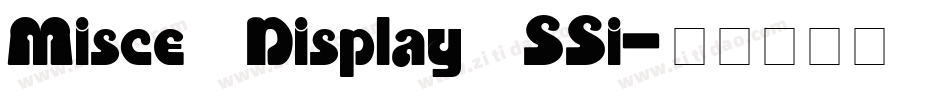 Misce Display SSi字体转换